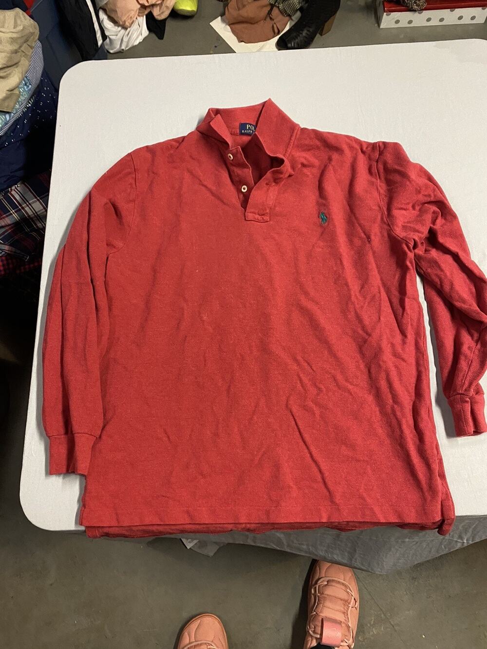 Polo Ralph Lauren Shirt Long Sleeve Red Size Large